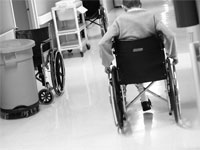 Senior on wheelchair
